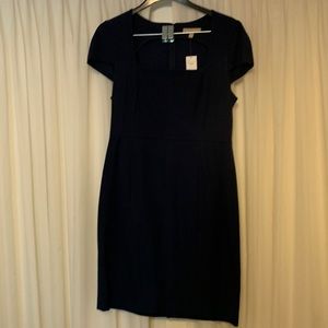 Nwt navy square neck, short sleeve dress